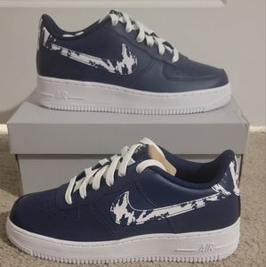 Nike Air Force Ones Blue Void - Size 6.5Y